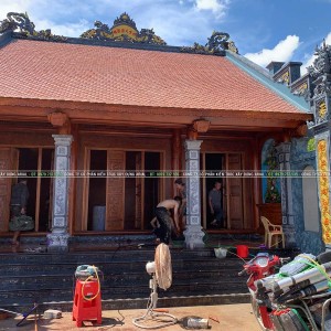 37. Hoàn Thành Lắp Cửa Bàn Giao Nhà Thờ 3 Gian ở Trường Sơn Đức Thọ Hà Tĩnh
